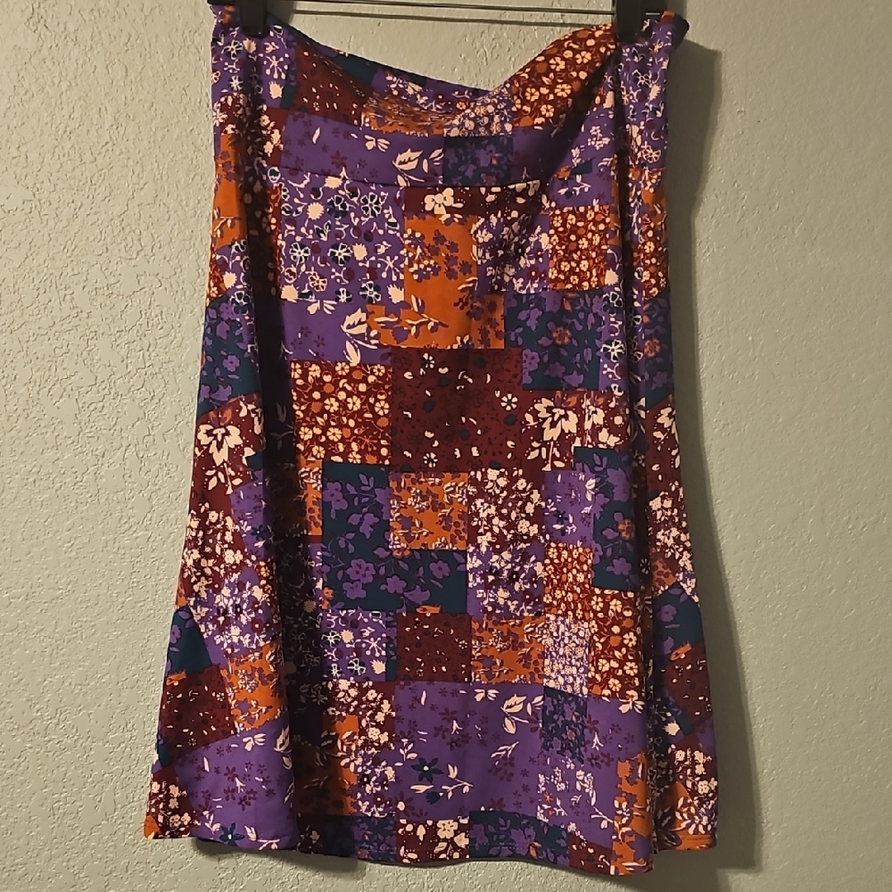 LuLaRoe Azure Multicolor Floral Skirt